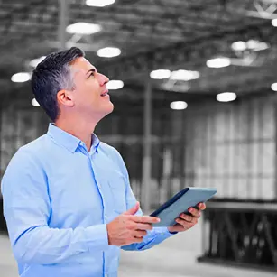 Person working in a warehouse