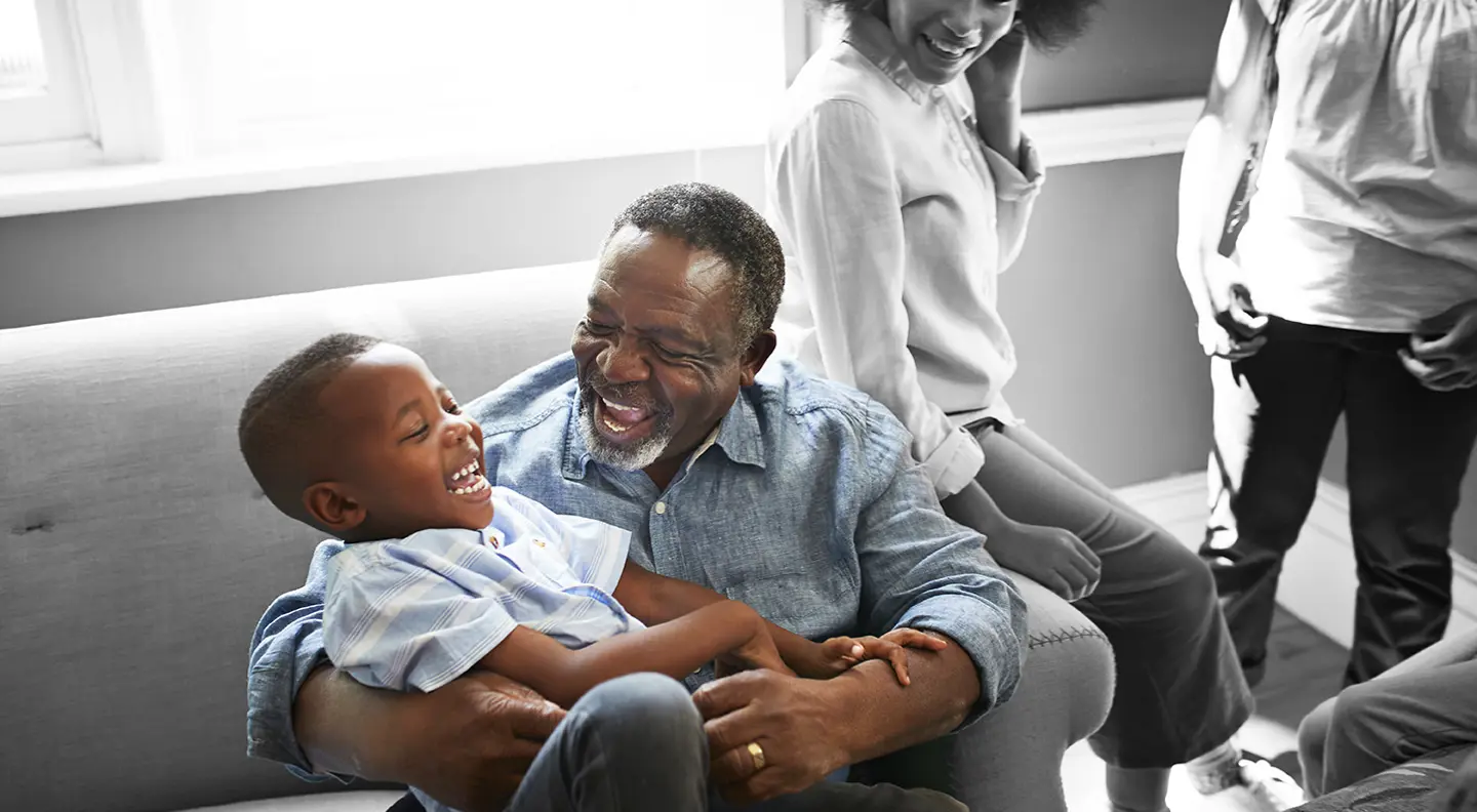 Granddad and grandchild 