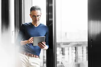 Person on a tablet