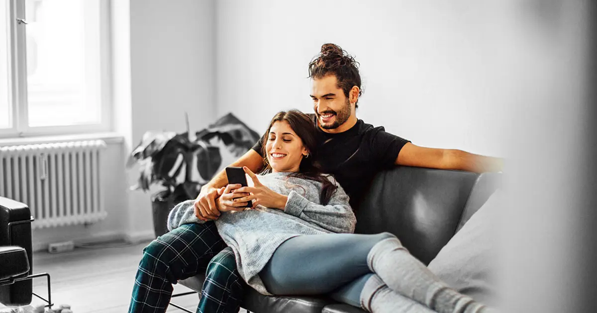 Couple on the sofa
