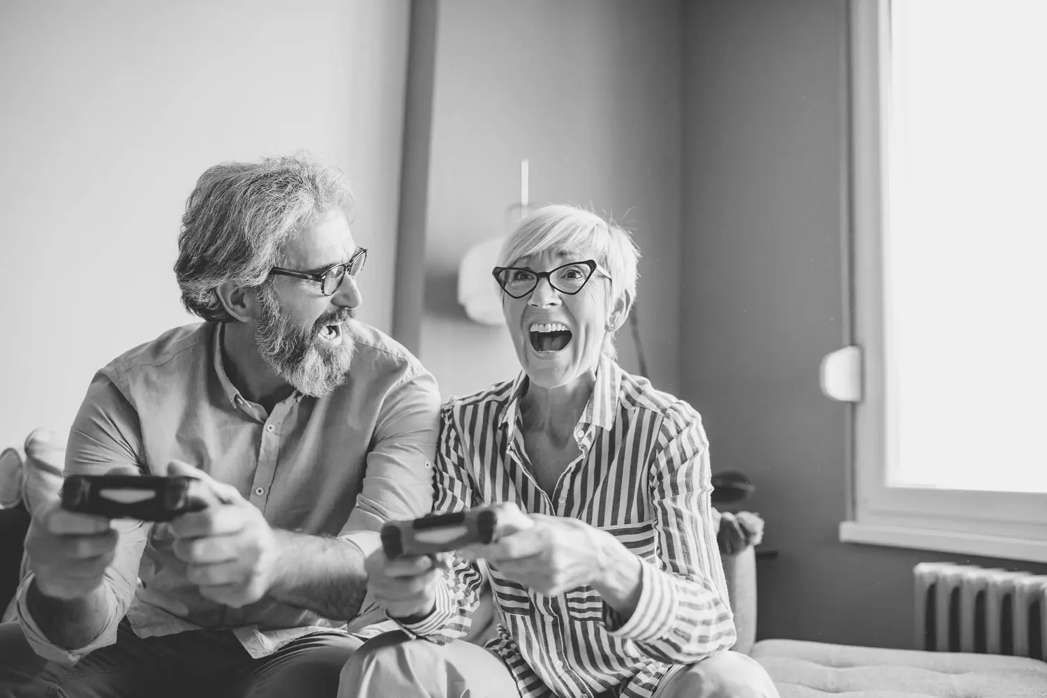Couple laughing 