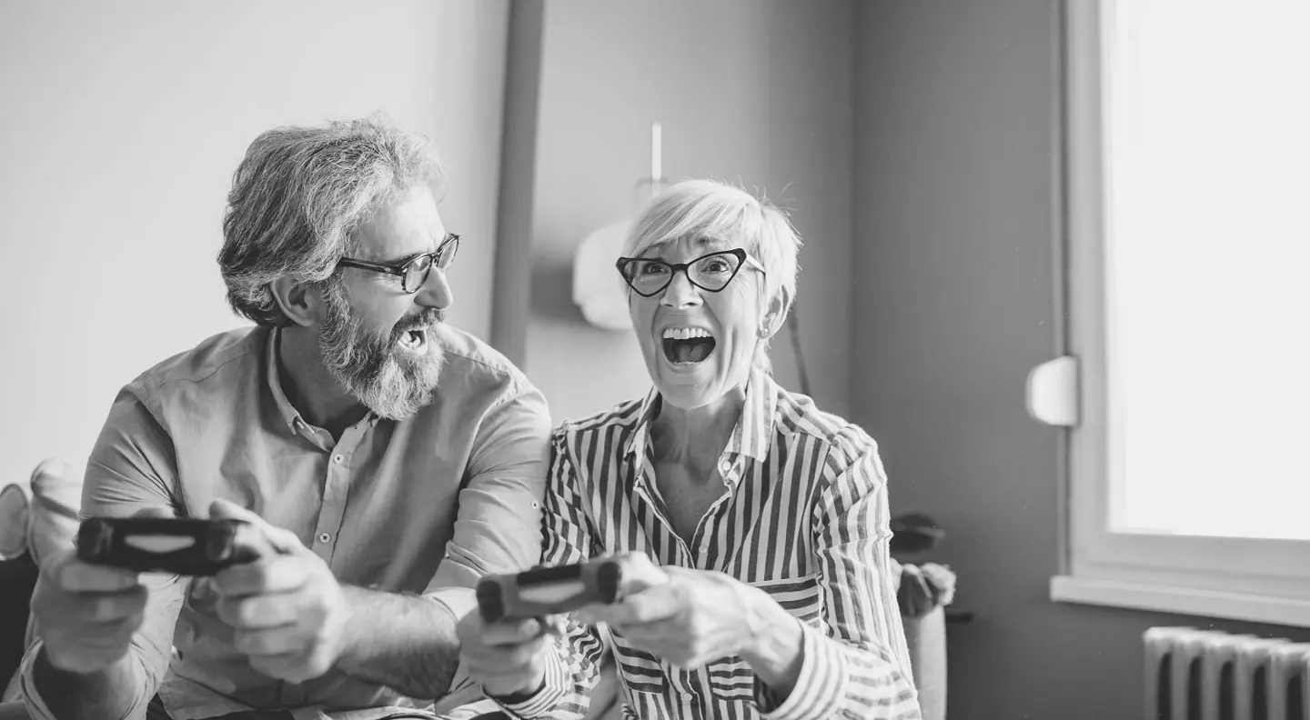 Couple laughing 