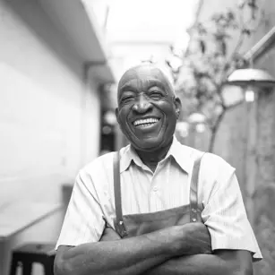 Business owner smiling 