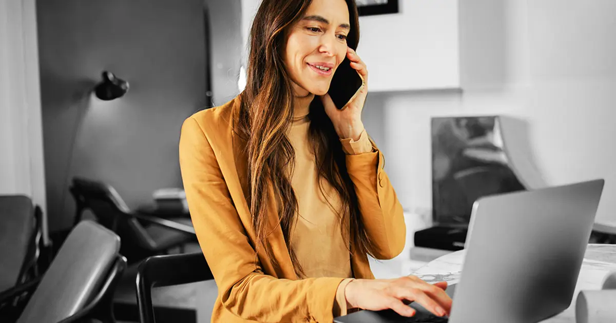 Person on phone call
